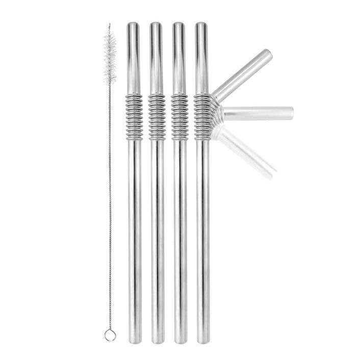 Turtleneck Stainless Steel Bendable Straw sets