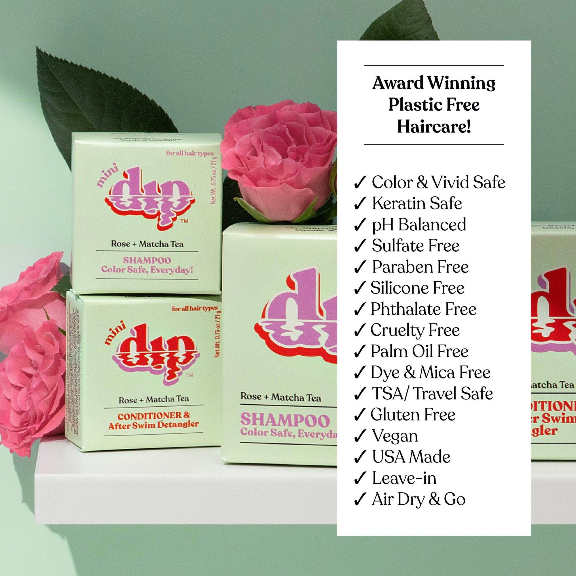 Dip - Mini Dip Conditioner &amp; After Swim Detangler - Rose &amp; Matcha Tea