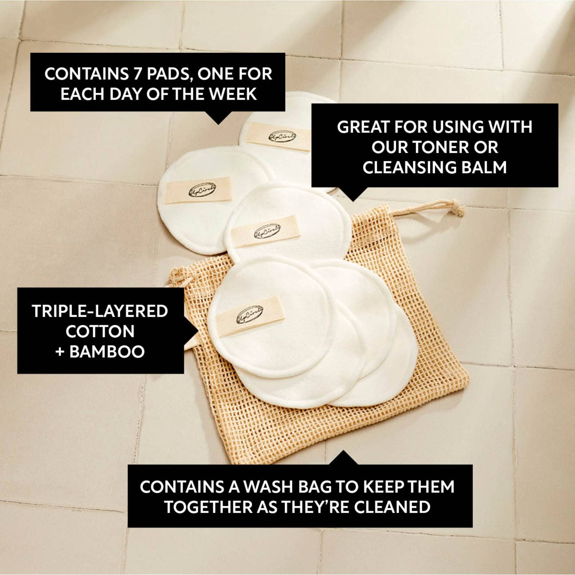 Cotton + Bamboo Makeup Remover Pads