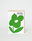 Egg Press Manufacturing - Welcome Baby Ladybug Letterpress Greeting Card by Egg Press