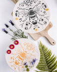 Your Green Kitchen - Bee Bowl covers PACKAGED/ Set of 2 /MED,LG