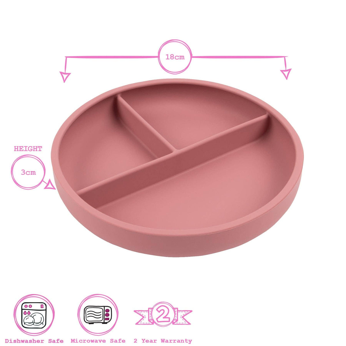 Silicone Baby Divided Suction Plate