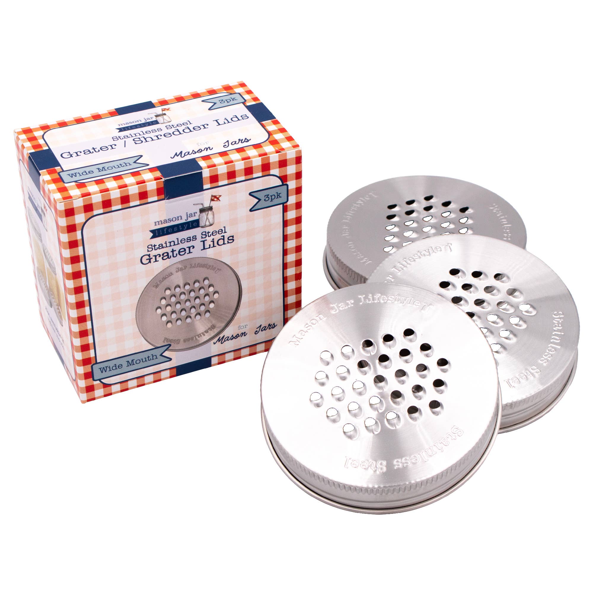 Grater / Shredder Lid for Mason Jars