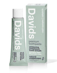 Davids travel size premium toothpaste  /  peppermint