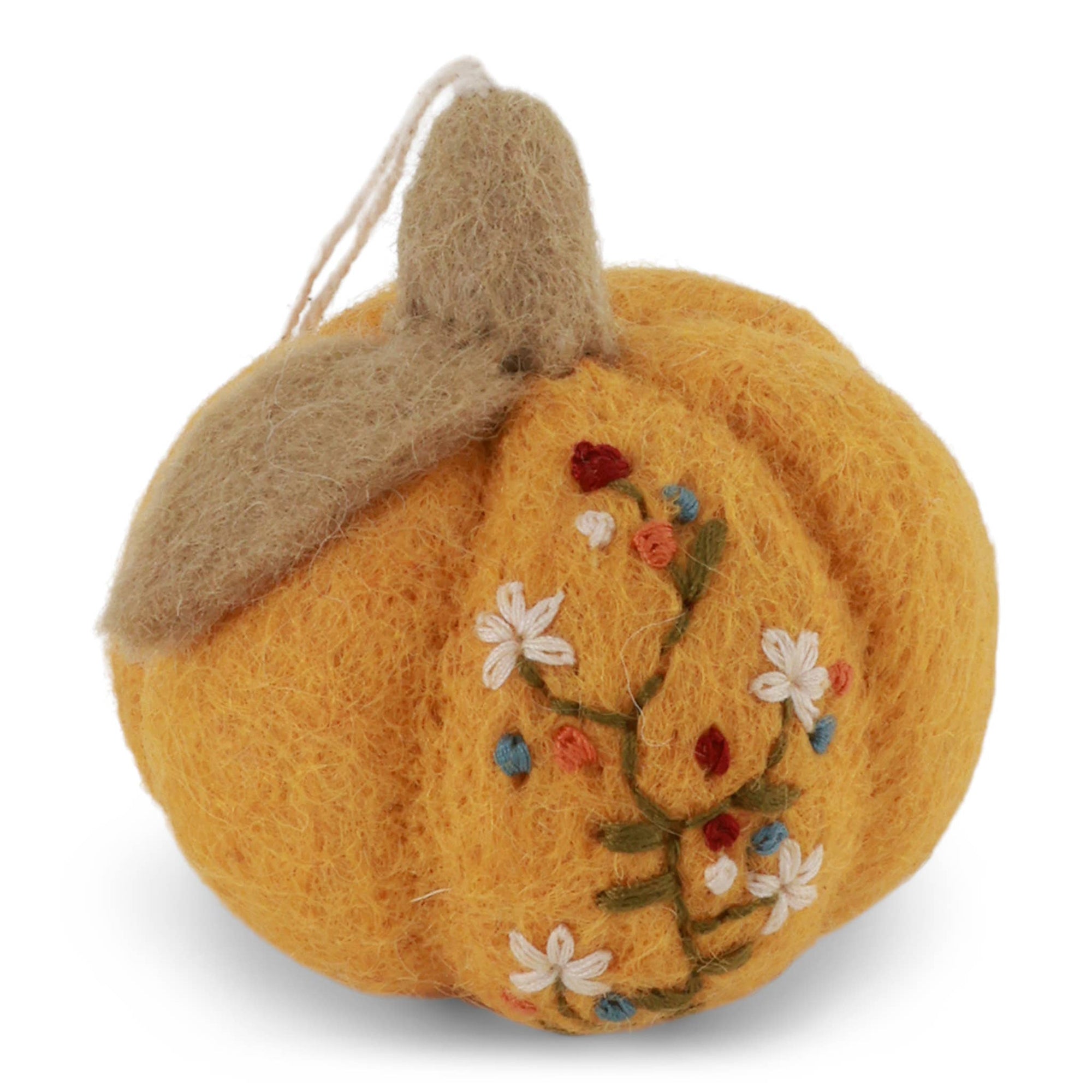 Pumpkin w/Embroidery - Yellow