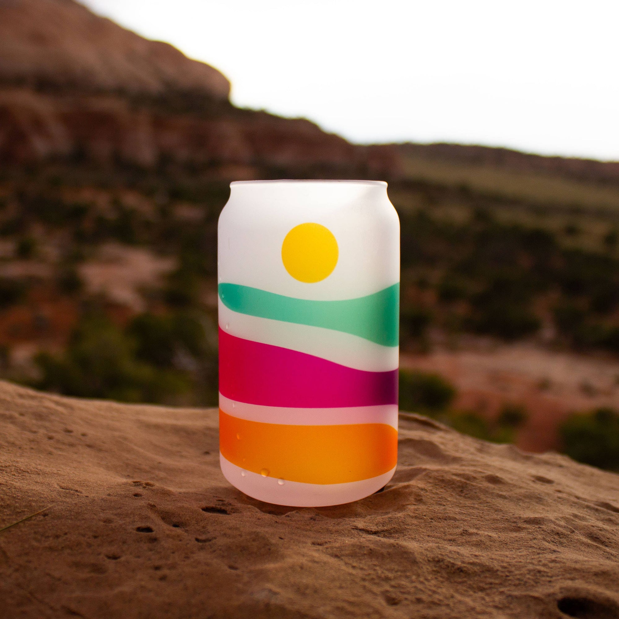 Human Nature Designs - Colorful Mountain Beer Glass - Colorful Glassware