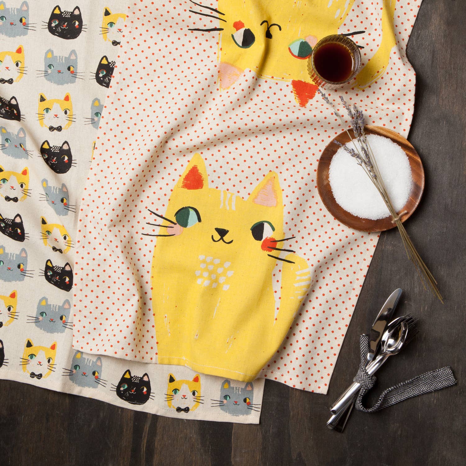 Danica Studio Meow Meow Cats Kitchen Towel Set of 2