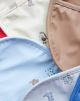 Dino Bib Set in Butter and Cherry Red