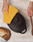 Ochre Knit Potholder