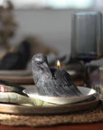 Crow Candle – 100% Beeswax – Black – 4” Handcrafted