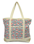 Cotton Canvas Tote Bag (Zippered Top)