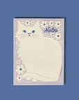 Bromstad Printing Co. - Negative Space Floral Cat - Risograph A2 Notepad