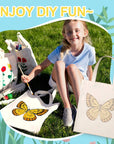 Paint Your Numbers - Golden Monarch Tote – Sunset Butterfly Edition Paint by Numbers Kit