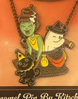 Carried Away Halloween Large Soft Enamel Glitter Pin