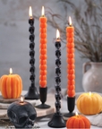 Taper Candles – 100% Pure Beeswax – Sculpted Pumpkin 10"