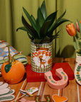 Ceramic Planter, Coffee Can