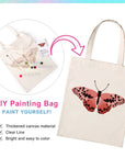 Paint Your Numbers - Blush Flutter Tote – Pink Butterfly Edition Paint by Numbers Kit