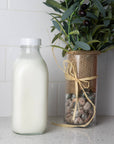Fox Run Classic Glass Milk Bottle With Lid, 32 oz or 1 Quart