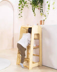Educational Tower - Natural Wood