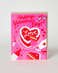 Egg Press Manufacturing - Valentine's Day Cake Holo Foil Greeting Card by Hello!Lucky