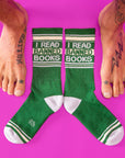 I Read Banned Books Gym Crew Socks