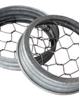 Galvanized Metal Flower Organizer Frog Lid for Mason Jars