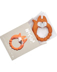 Natural rubber Teether Fox - Orange