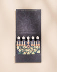 One & Only Paper - Floral Illustrated Menorah Printed 10 Stem Matchbooks