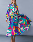 FOCUSED ON PRIORITIES WOVEN MIDI DRESS