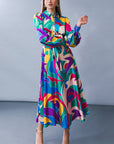 FOCUSED ON PRIORITIES WOVEN MIDI DRESS