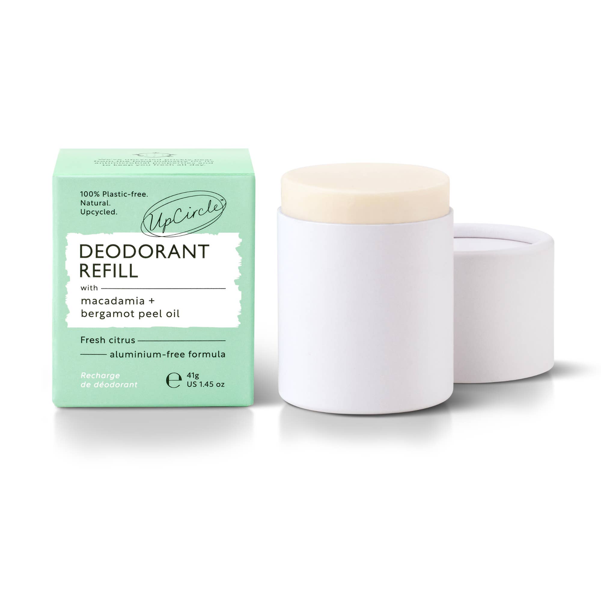 Plastic free Deodorant Refills Macadamia Bergamot - no case
