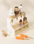 Wooden Ice Cream Stand and Accessories