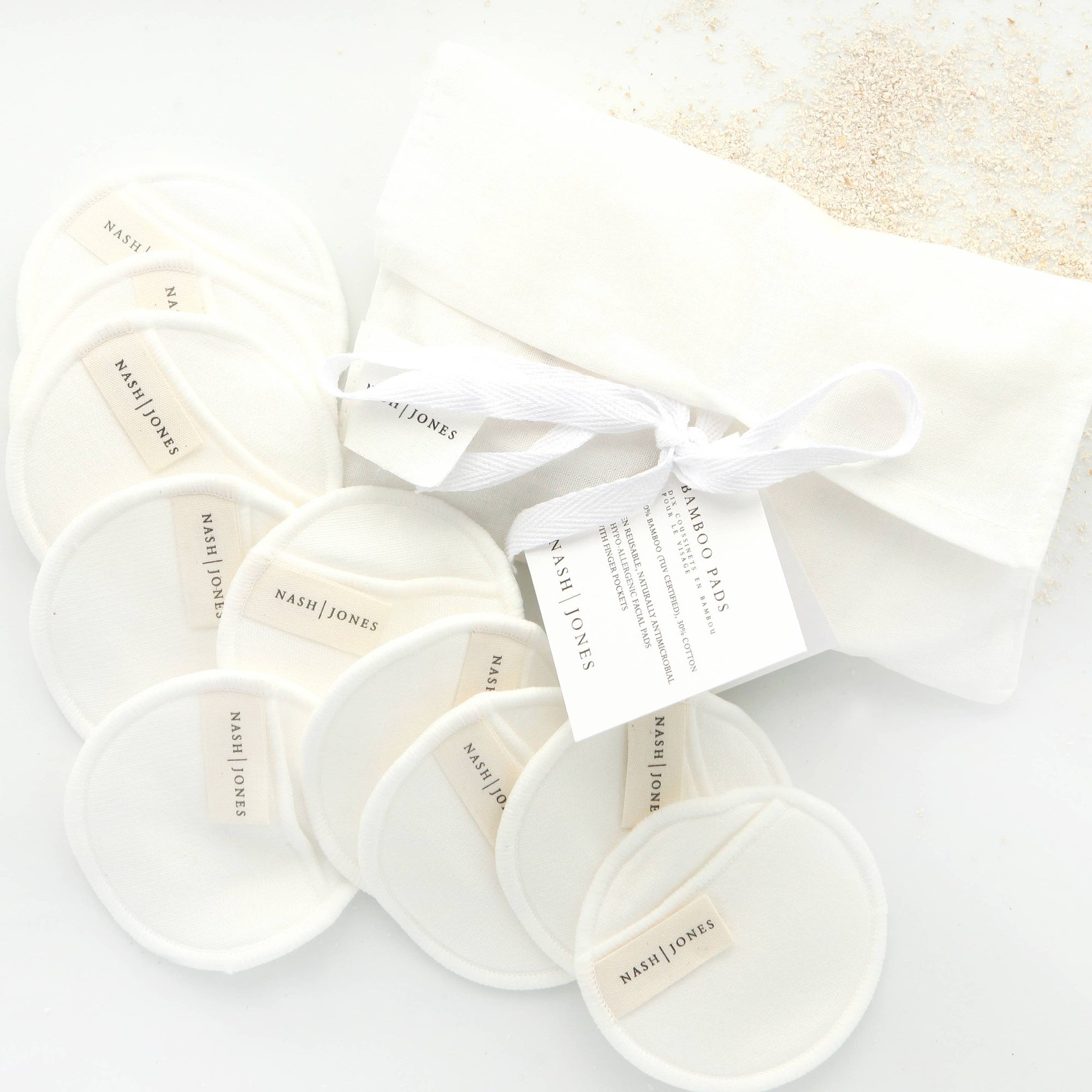 Bamboo and Cotton Reusable Facial Pads