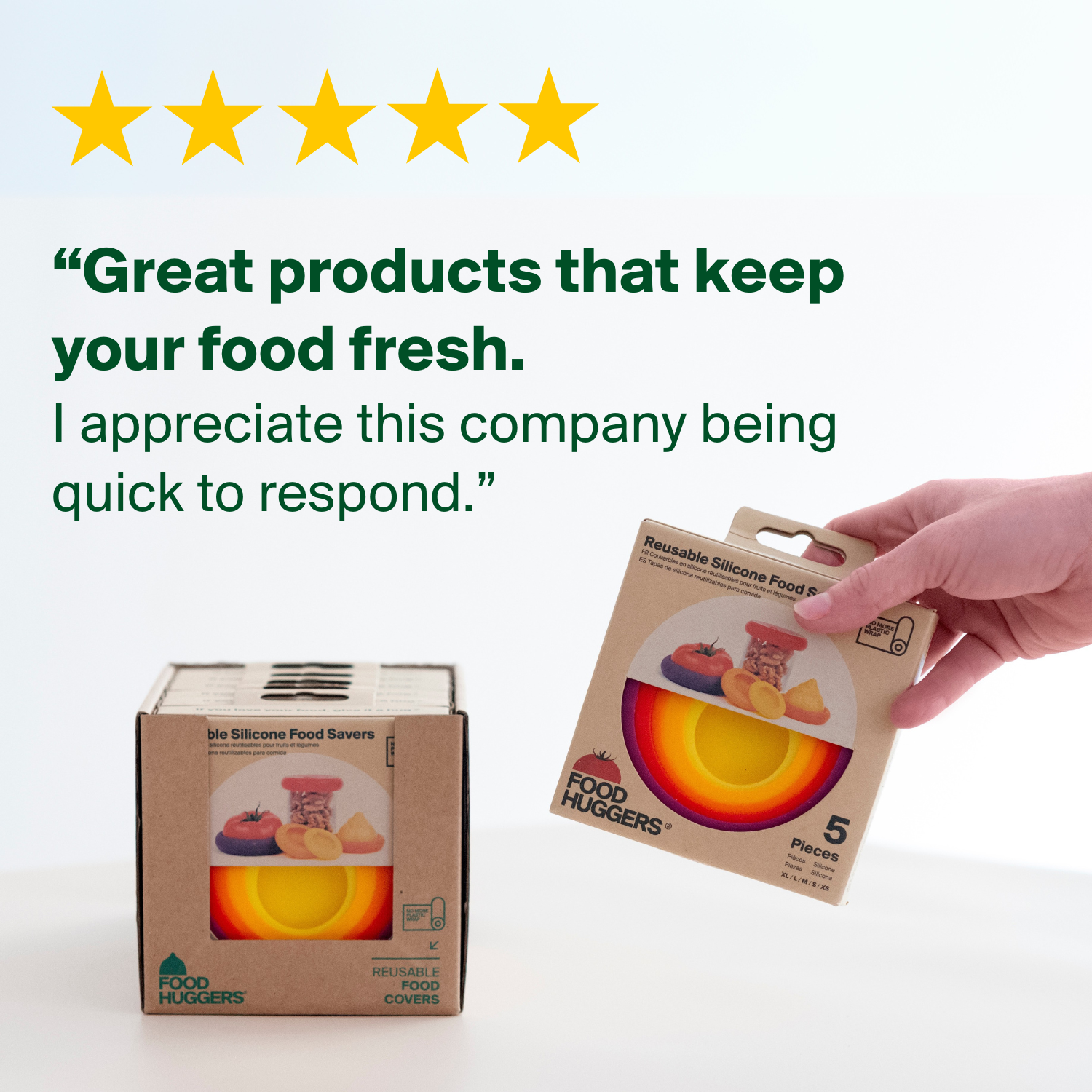 Food Huggers - Sage Green Food Huggers - Set of 5