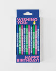 Wishing You: Cheeky Edition - Long Birthday Candles, 10 Pack