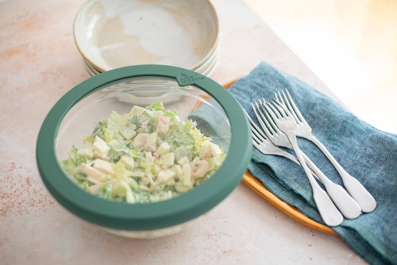 Food Huggers - Food Huggers Lid Extra Large  Gradual Green