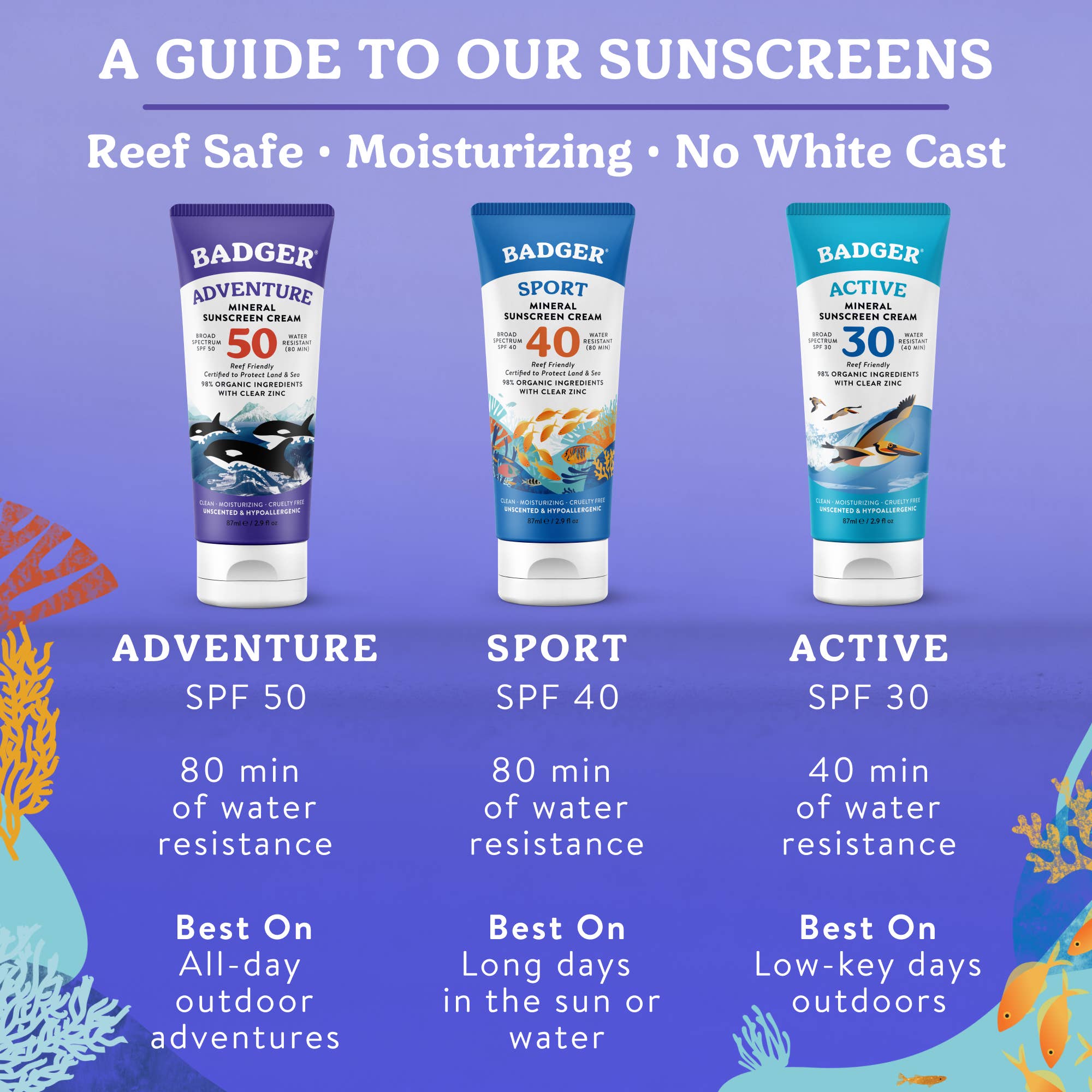 Badger Mineral Sunscreen Cream SPF 50, Zinc Oxide Sun Care