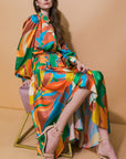 FOCUSED ON PRIORITIES WOVEN MIDI DRESS