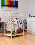 Montessori Wooden Wardrobe Set: Ideal Child Clothing Organizer