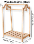 Montessori Wooden Wardrobe Set: Ideal Child Clothing Organizer