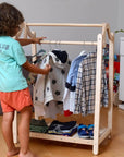 Montessori Wooden Wardrobe Set: Ideal Child Clothing Organizer