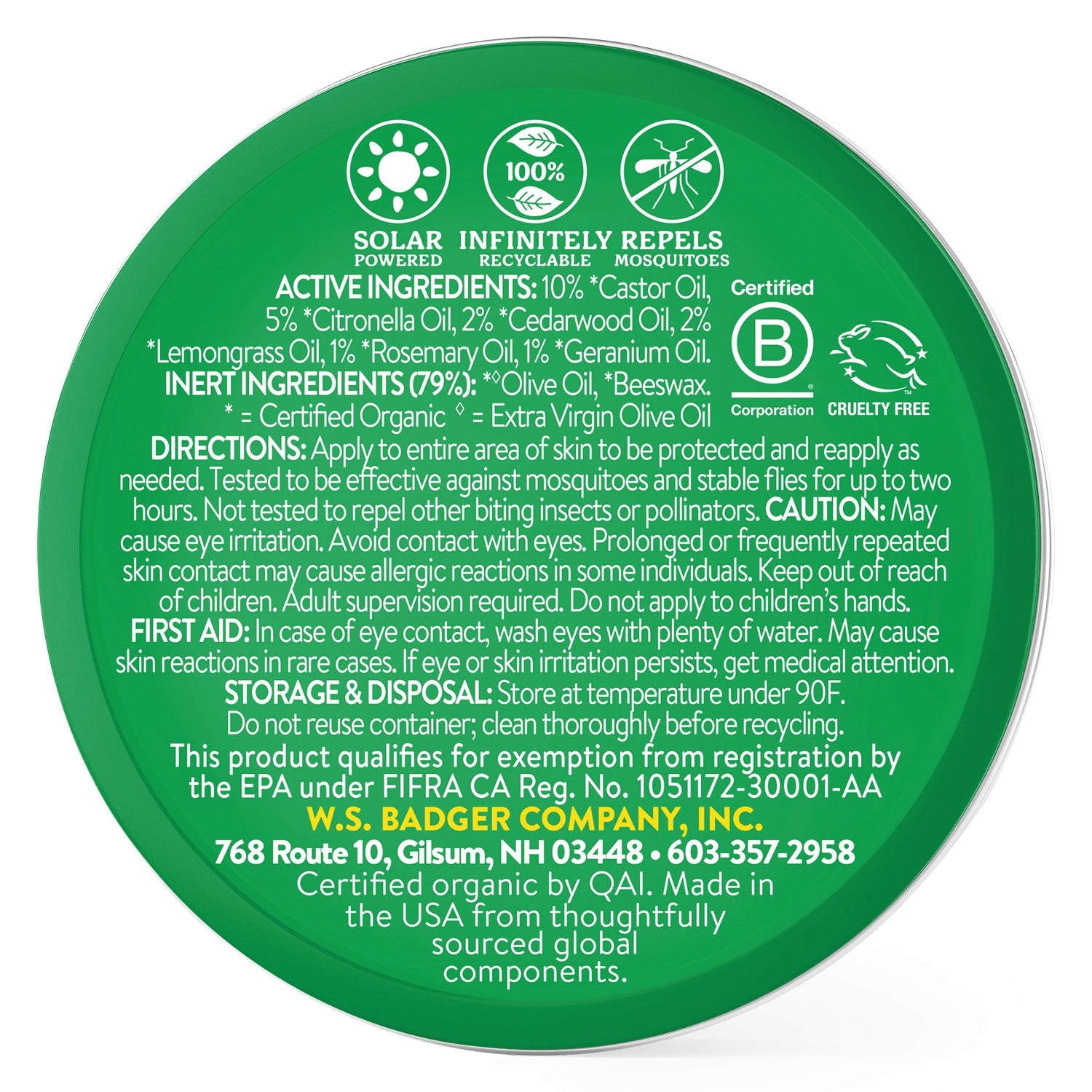 Bug Repellent Balm Tin