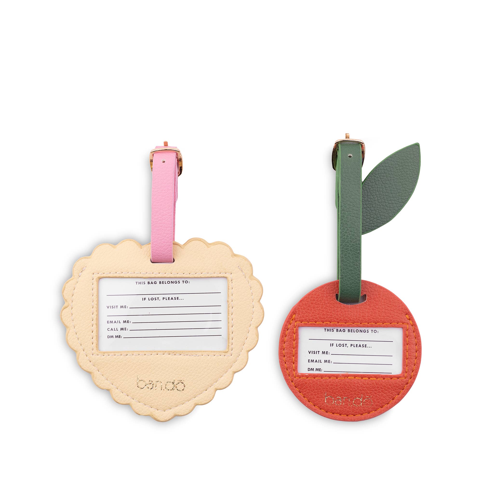 Ban.do - Luggage Tag Set, Heart and Cherry