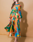 FOCUSED ON PRIORITIES WOVEN MIDI DRESS