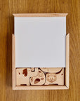 Wooden Safari Animal Puzzle Box for Toddlers