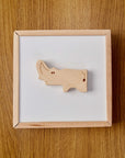 Wooden Safari Animal Puzzle Box for Toddlers