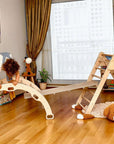 4 Pieces Climbing Set - Climbing Triangle, Arch Rocker, Pillow, and 2in1 Ramp
