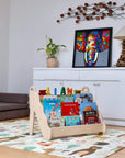 Curved Wooden Bookshelf in Multiple Sizes – Elegant Wave Design