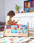 Curved Wooden Bookshelf in Multiple Sizes – Elegant Wave Design