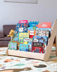 Curved Wooden Bookshelf in Multiple Sizes – Elegant Wave Design